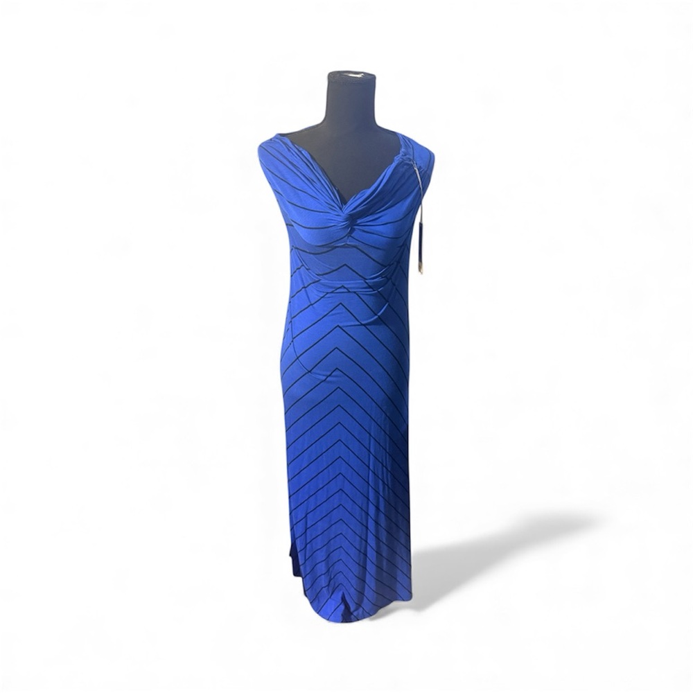 Jennifer Lopez One Shoulder Dress in Deep Blue